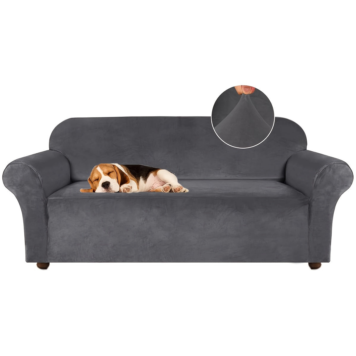Housse de canapé épaisse extensible en velours, tissu de 200 à 250 g/m²