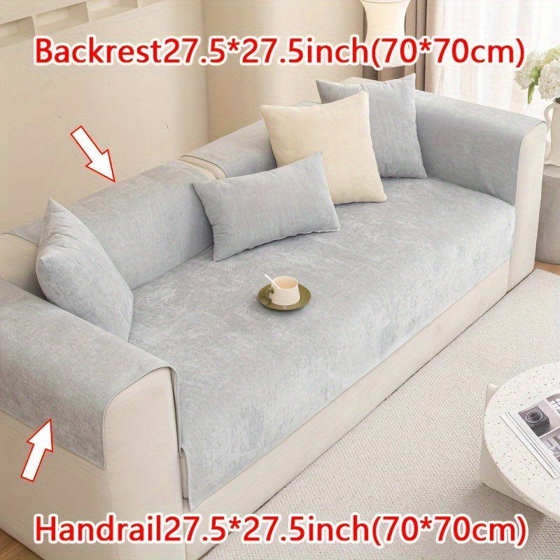 Housse de coussin épaisse en chenille antidérapante, gros plan sur le tissu