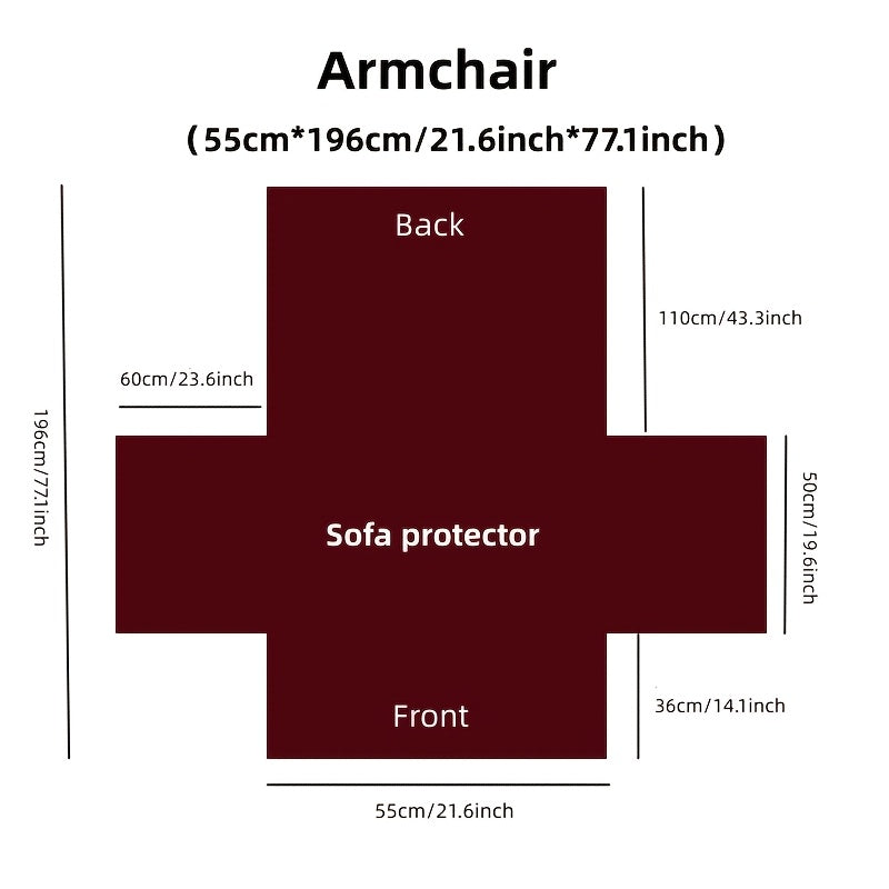 Housse de canapé épaisse pour fauteuil, vue d'ensemble