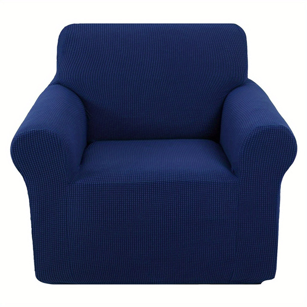 Housse de canapé épaisse extensible en polaire jacquard, détail de la finition
