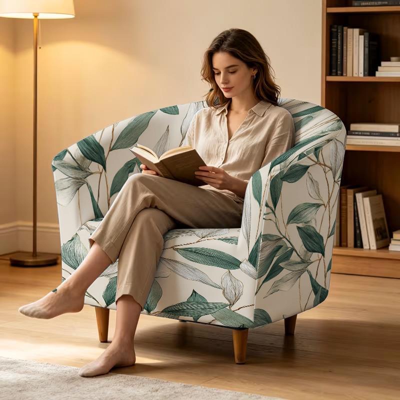 Housse de canapé légère extensible en fibre de lait matelassée à motif, compatible fauteuil Image