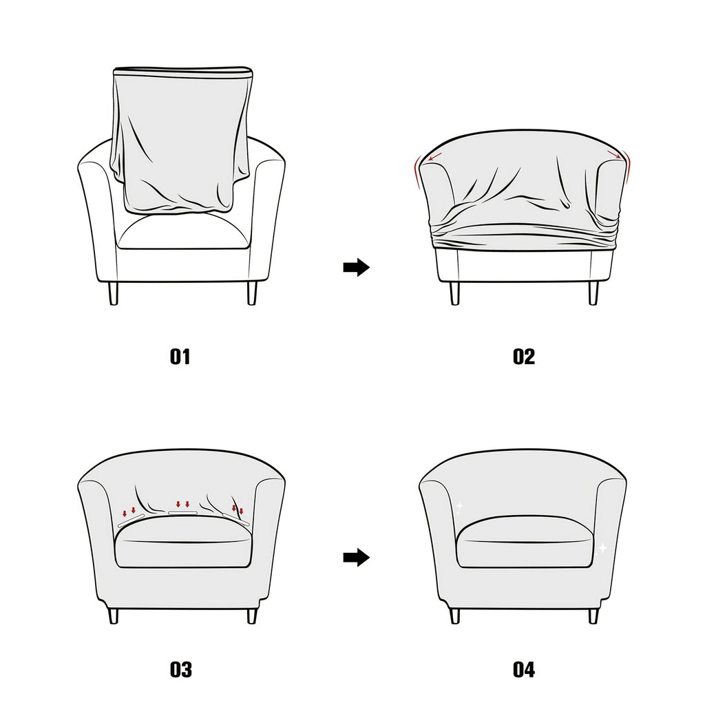 Housse de canapé extensible en polaire jacquard à motif feuillage, détail de l'ourlet