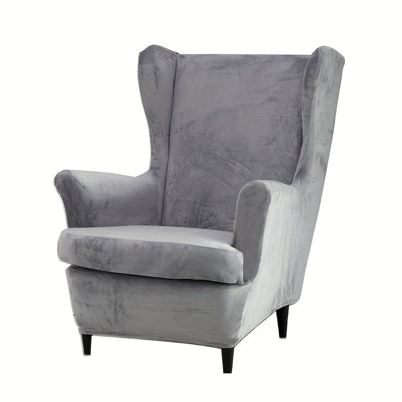 Housse de canapé épaisse extensible en velours pour fauteuil, mise en situation