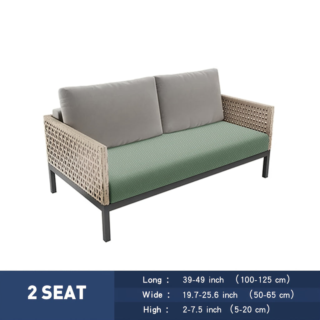 Housse de coussin extensible en polyester en T, vue de dos