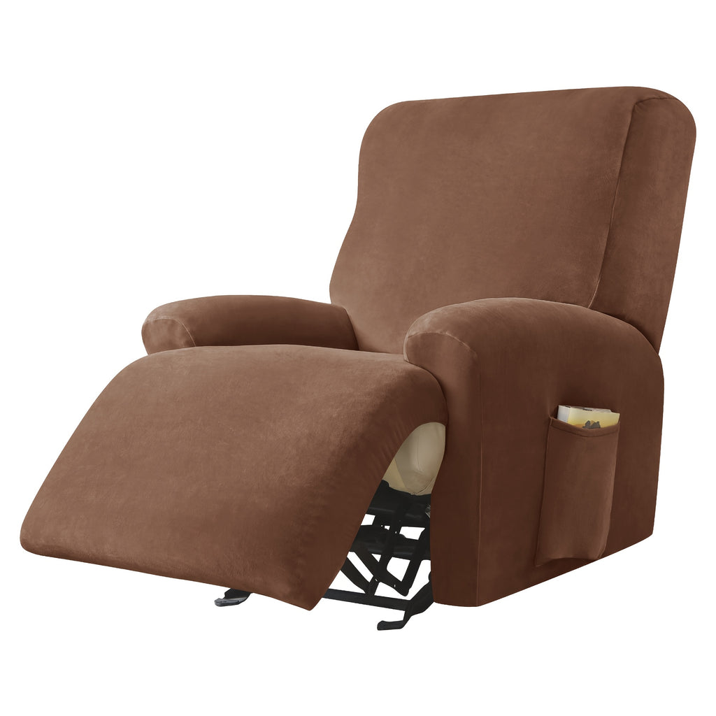 Housse de canapé extensible en velours, mise en situation