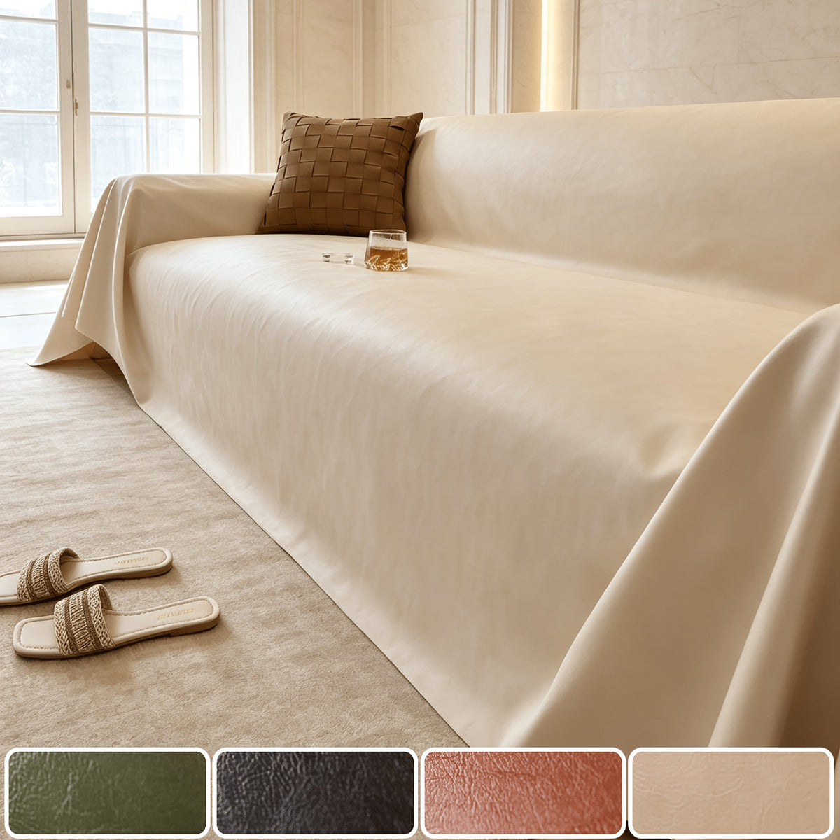 Housse de canapé en polyester à housses séparées, autre coloris