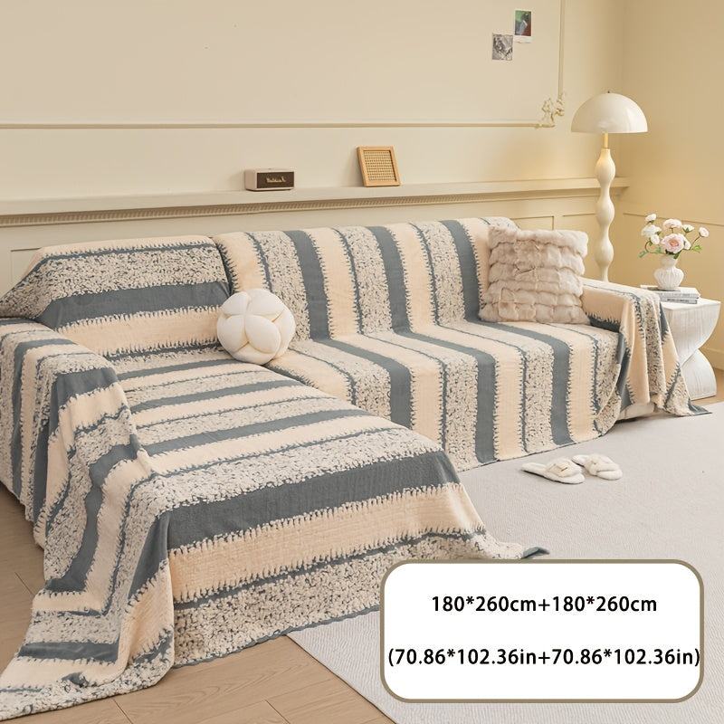 Housse de canapé épaisse en chenille matelassée, tissu de 500 g/m²