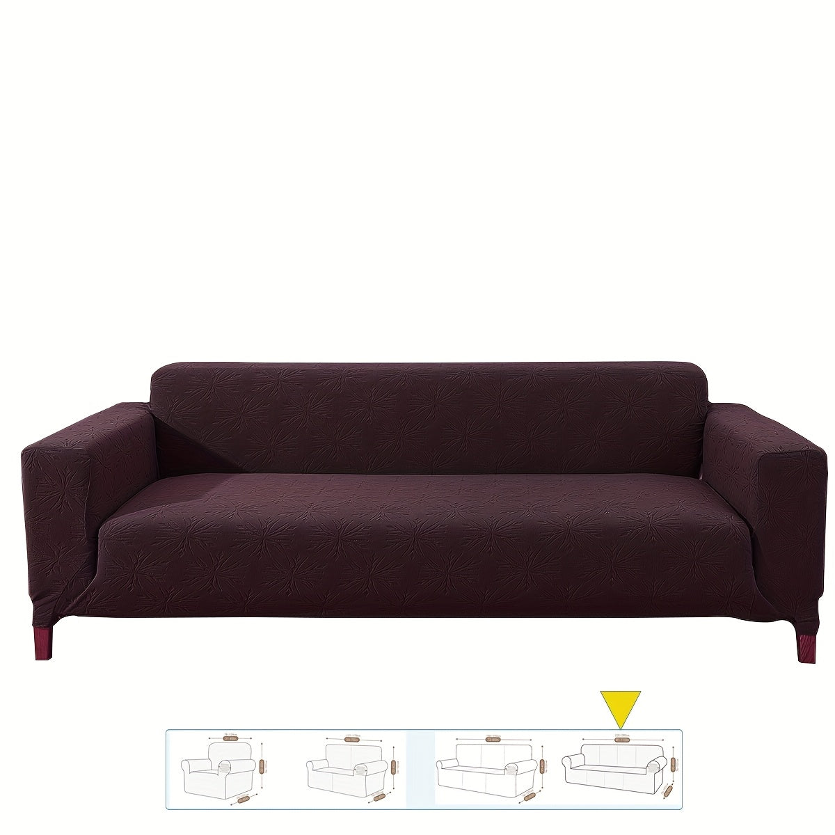 Housse de canapé épaisse extensible en polaire jacquard anti-griffes, housse posée