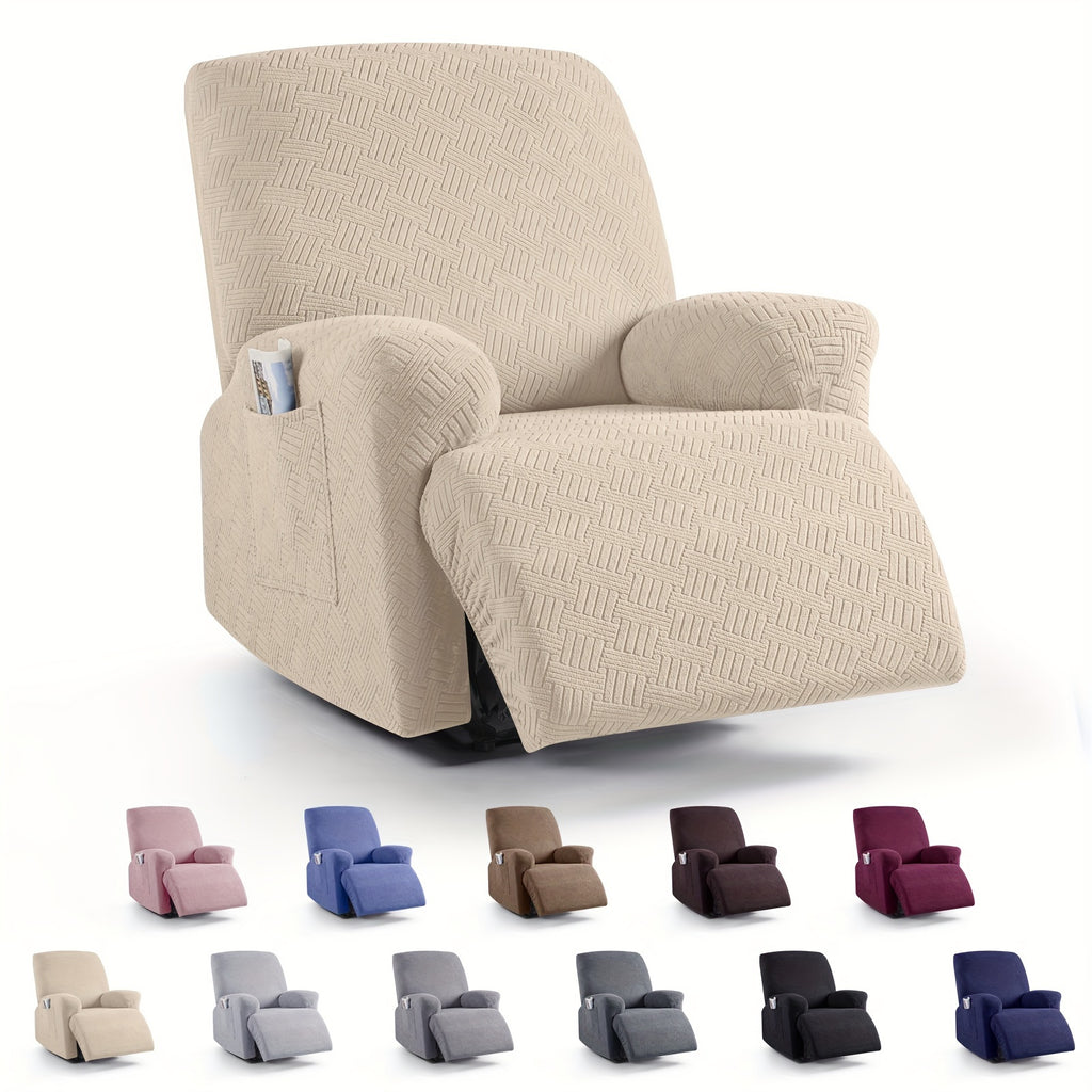 Housse de canapé épaisse extensible en polaire jacquard à housses séparées, autre coloris