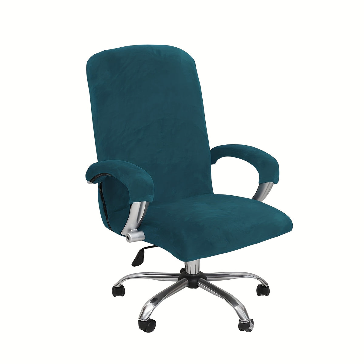 Housse de chaise extensible en polyester, gros plan sur le tissu