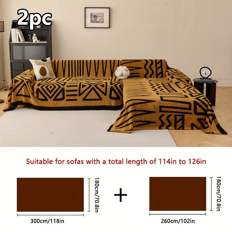 Housse de canapé en peluche antidérapante pour canapé d'angle, tissu de 300 à 350 g/m²