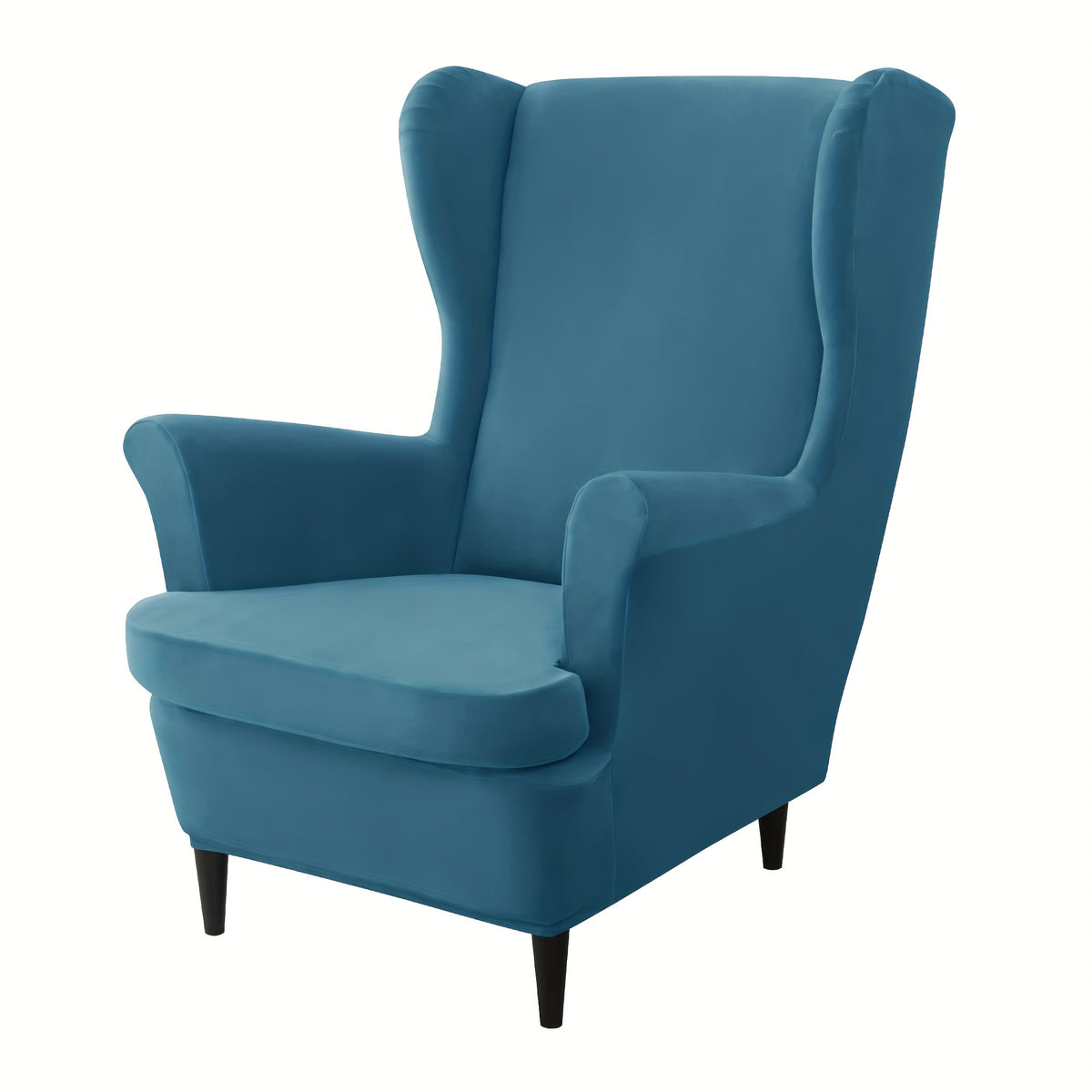 Housse de canapé épaisse extensible en velours pour fauteuil, mise en situation