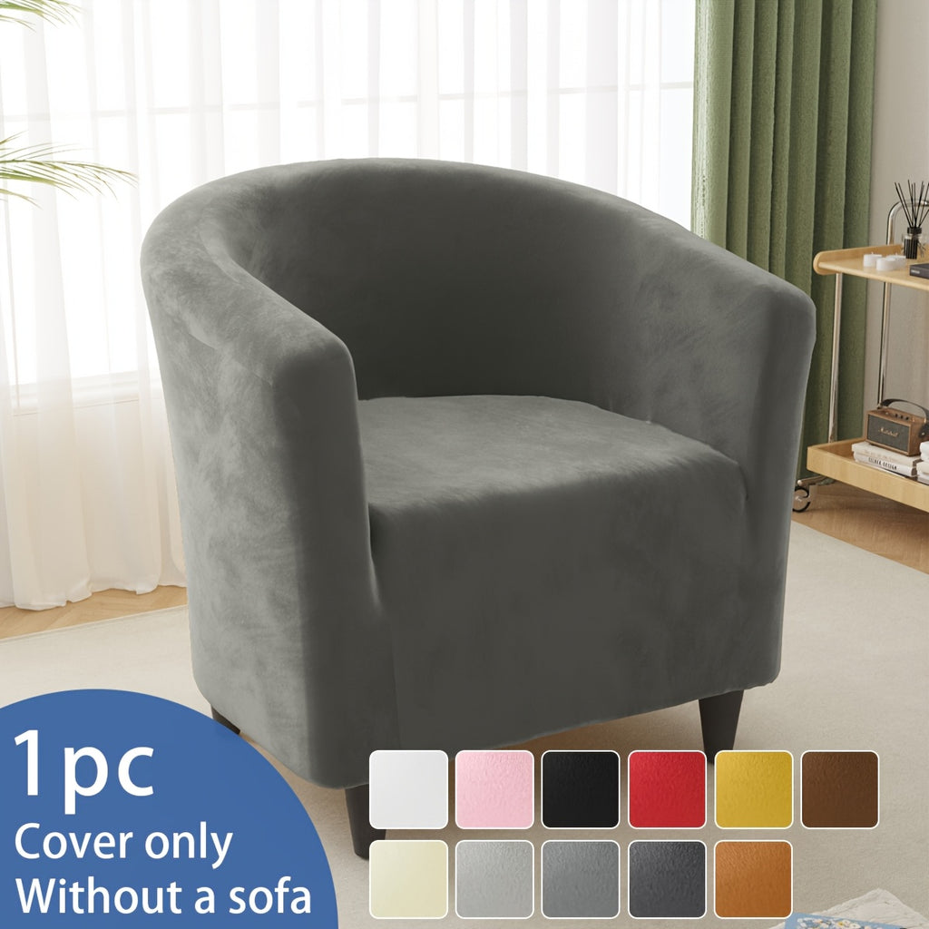 Housse de canapé épaisse extensible en velours pour fauteuil, visuel produit