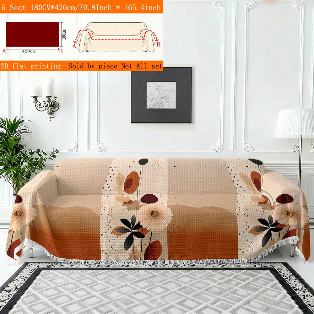 Housse de coussin épaisse en polyester imprimée à motif fleuri, détail de la finition