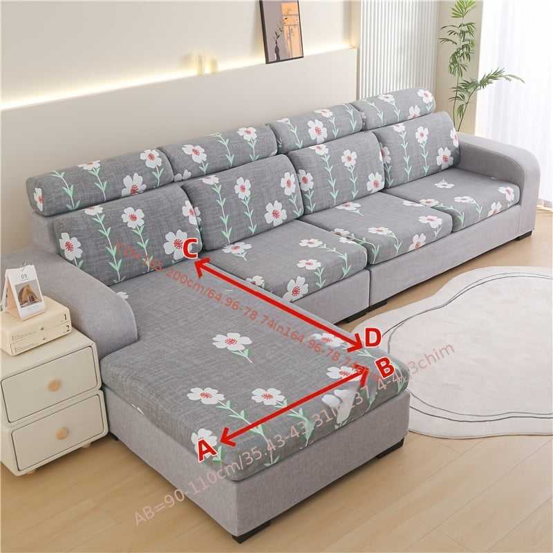 Housse de canapé légère extensible en fibre de lait à housses séparées, compatible fauteuil, canapé deux places, canapé trois places Image