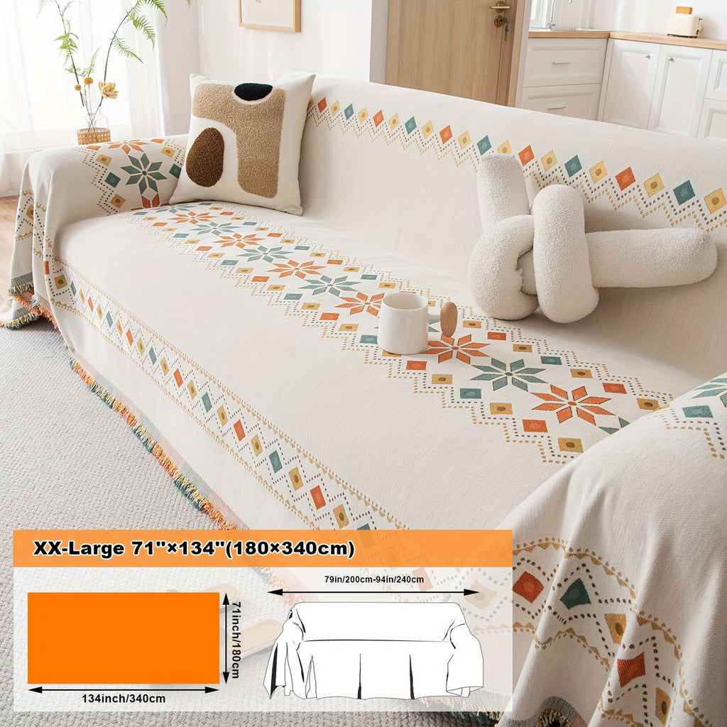 Housse de coussin en chenille jacquard, autre coloris
