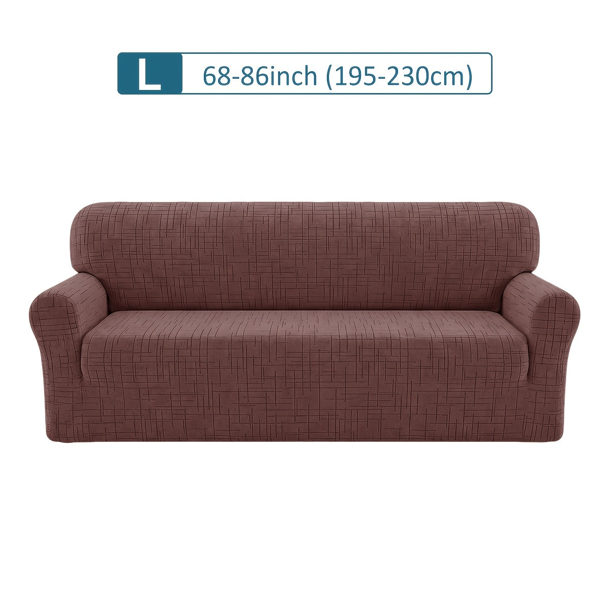 Housse de canapé extensible en polaire jacquard, housse posée