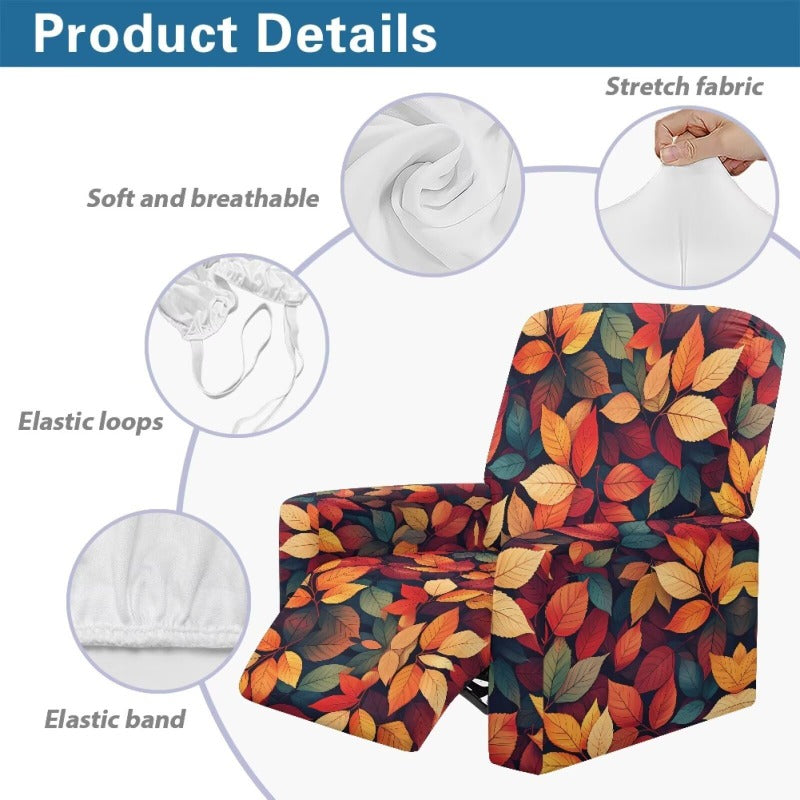 Housse de canapé extensible en fibre de lait matelassée à motif feuillage — détail de la matière : fibre de lait
