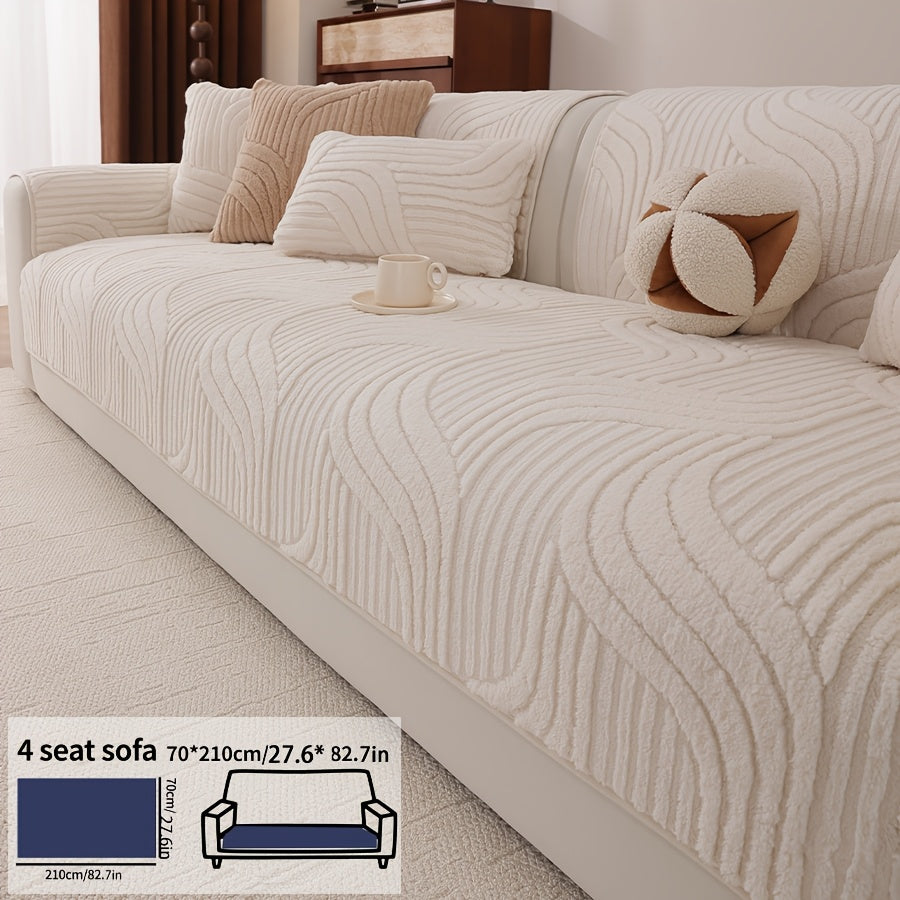 Housse de coussin épaisse en velours matelassée antidérapante d'esprit bohème, mise en situation
