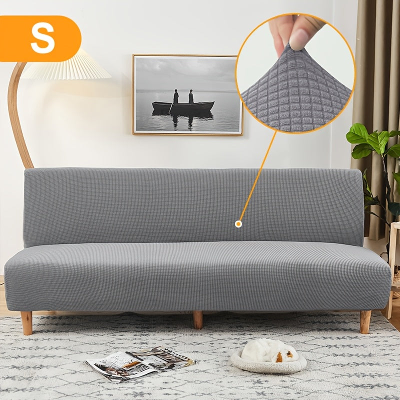 Housse de canapé extensible en polaire jacquard à maille gaufrée, vue d'ensemble