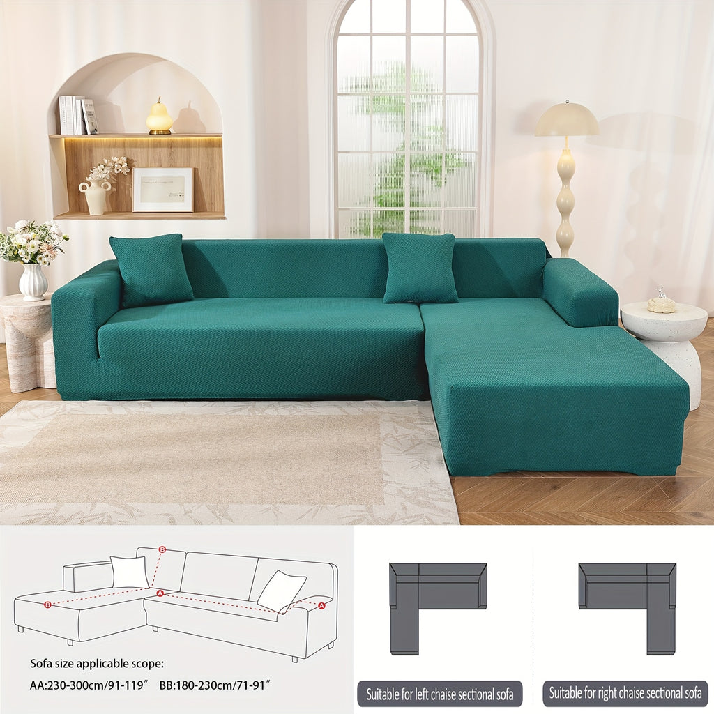Housse de canapé extensible en polaire jacquard à housses séparées, visuel produit