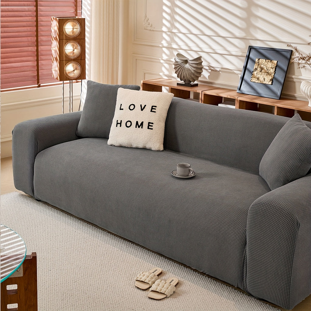 Housse de canapé épaisse extensible en polaire jacquard anti-griffes, tissu de 200 à 250 g/m²