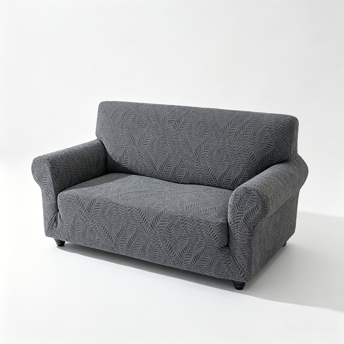 Housse de canapé extensible en polaire jacquard à motif feuillage anti-griffes, compatible fauteuil, canapé deux places, canapé trois places