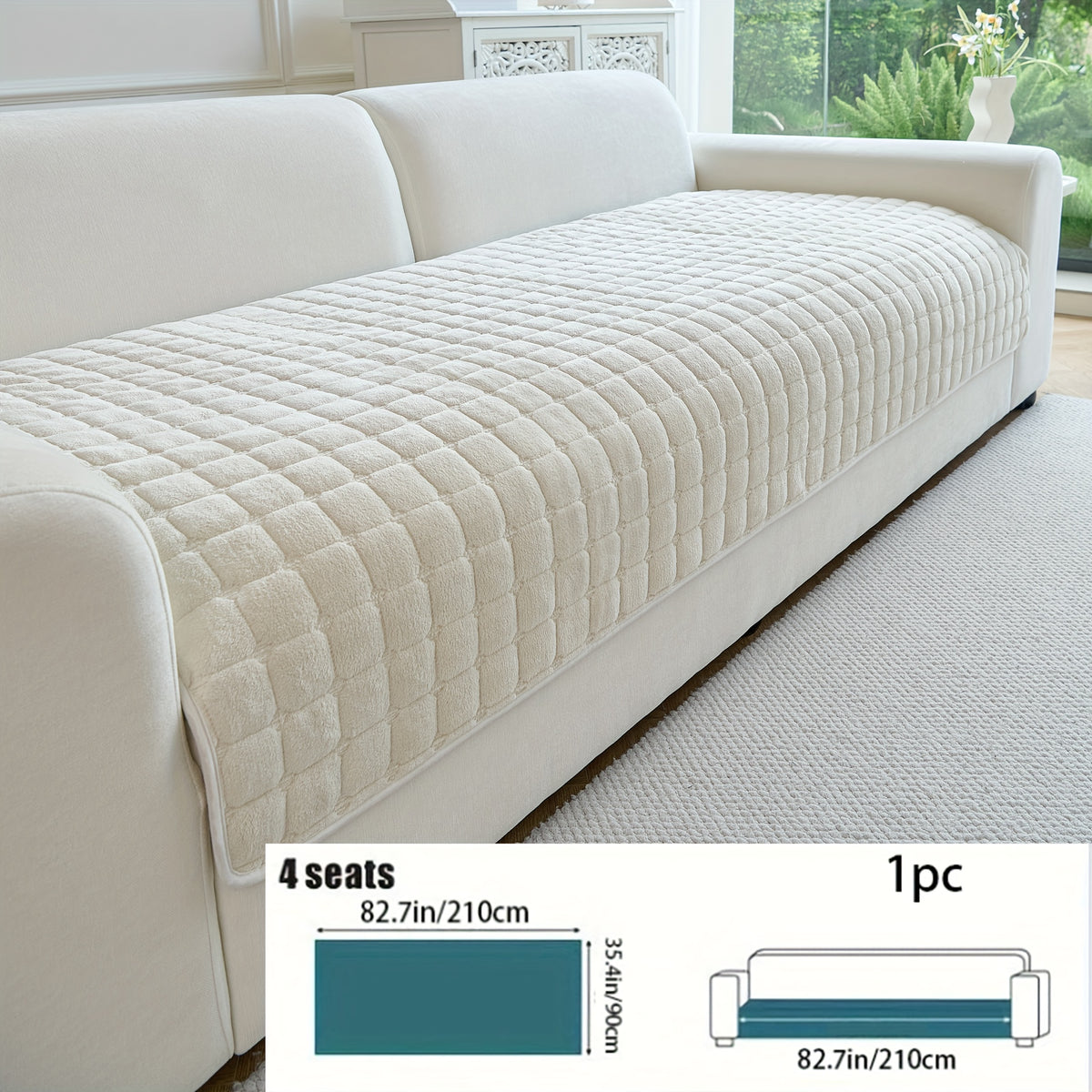 Housse de coussin matelassée, visuel produit