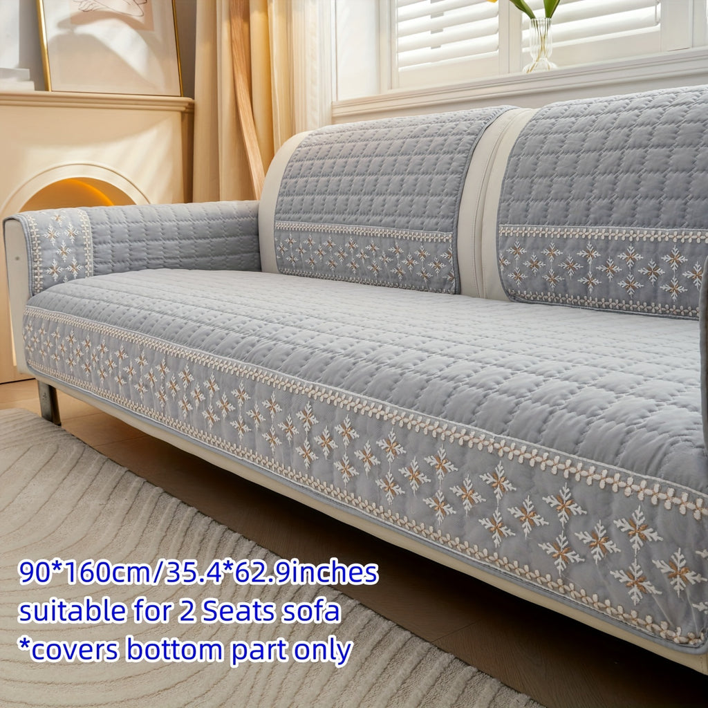 Housse de coussin matelassée à maille gaufrée antidérapante, vue de dos