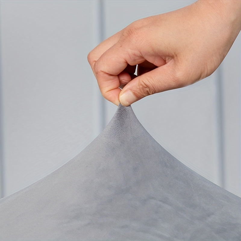 Housse de canapé épaisse extensible en velours pour fauteuil, gros plan sur le tissu