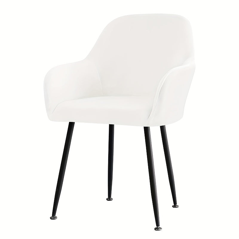 Housse de chaise épaisse extensible en velours, détail de l'ourlet