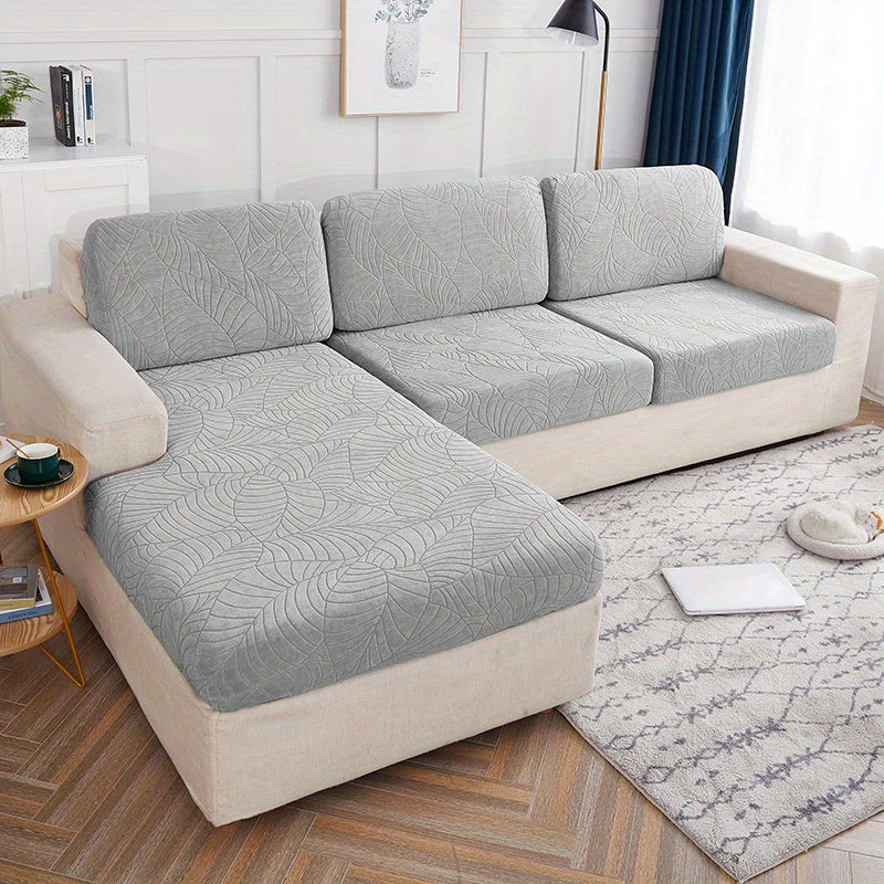 Housse de coussin extensible en velours jacquard, visuel produit