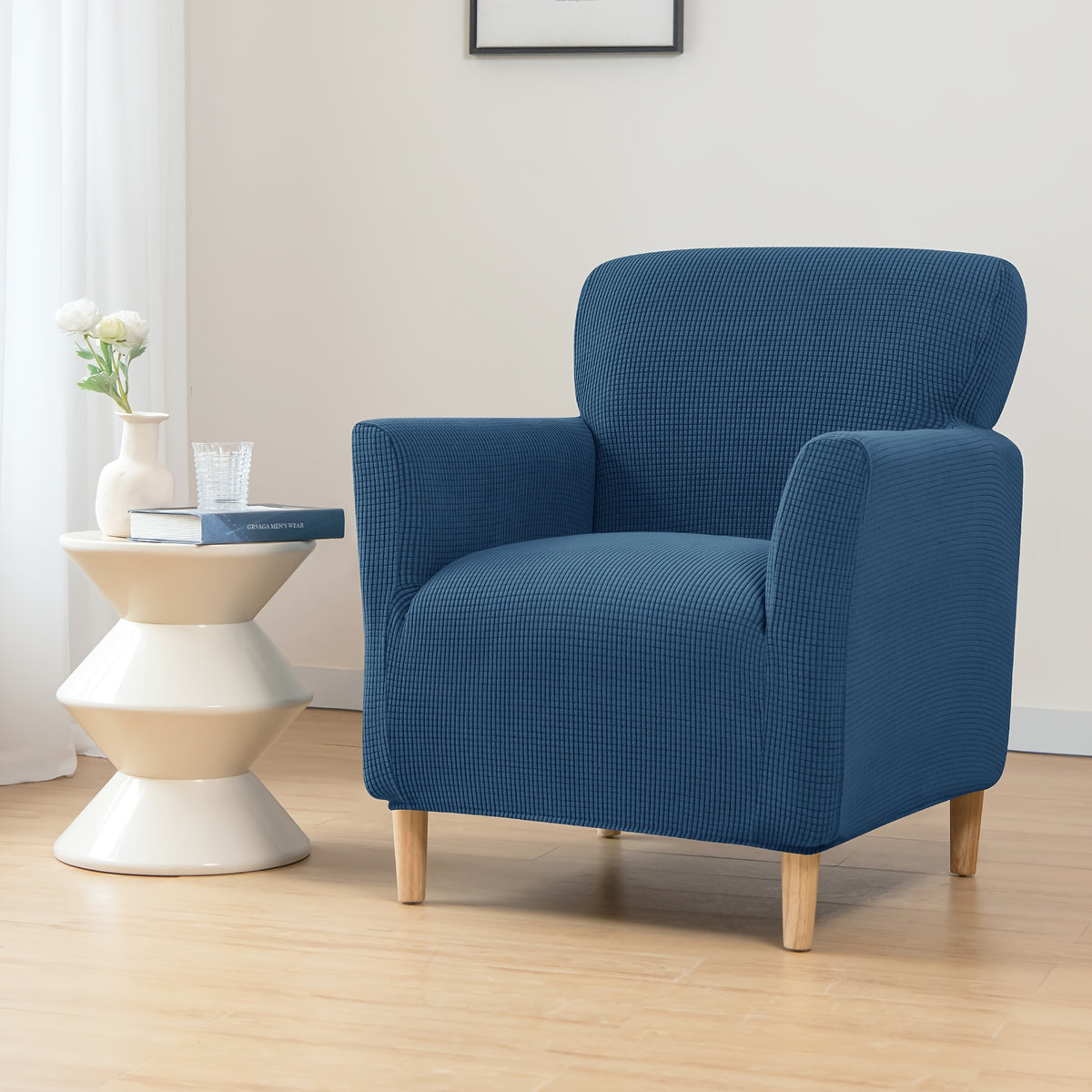 Housse de canapé extensible en velours côtelé pour fauteuil, visuel produit
