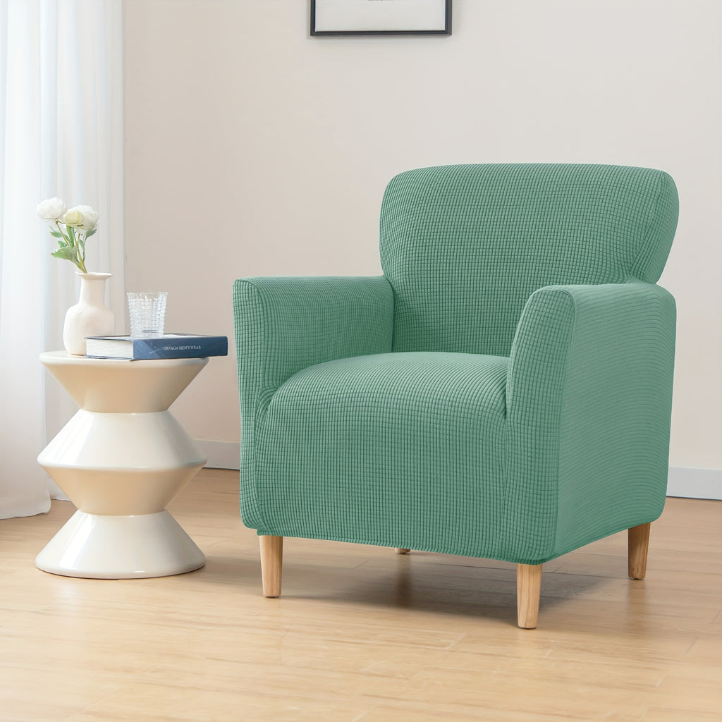 Housse de canapé extensible en velours côtelé pour fauteuil, gros plan sur le tissu