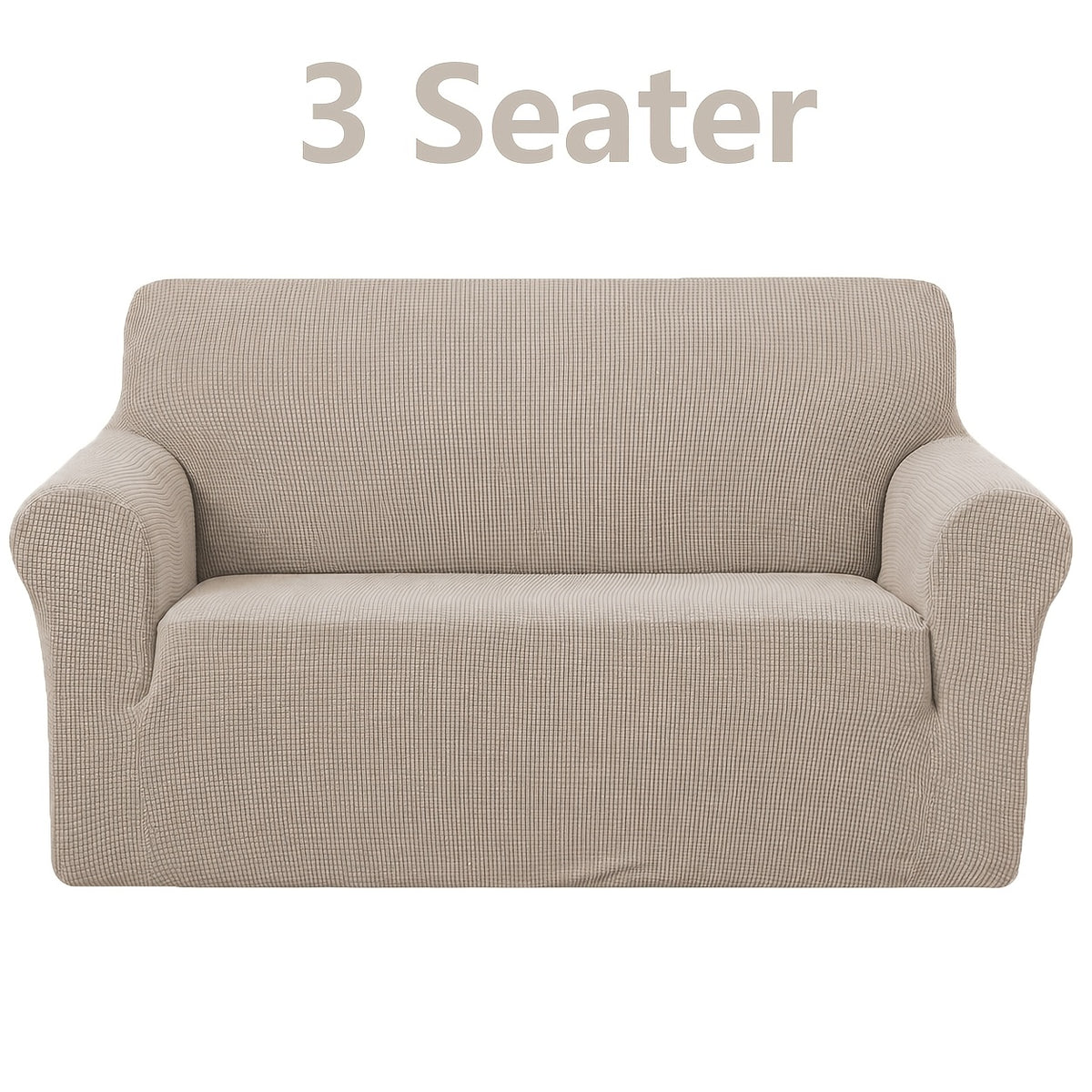 Housse de canapé extensible en polyester à carreaux, gros plan sur le tissu
