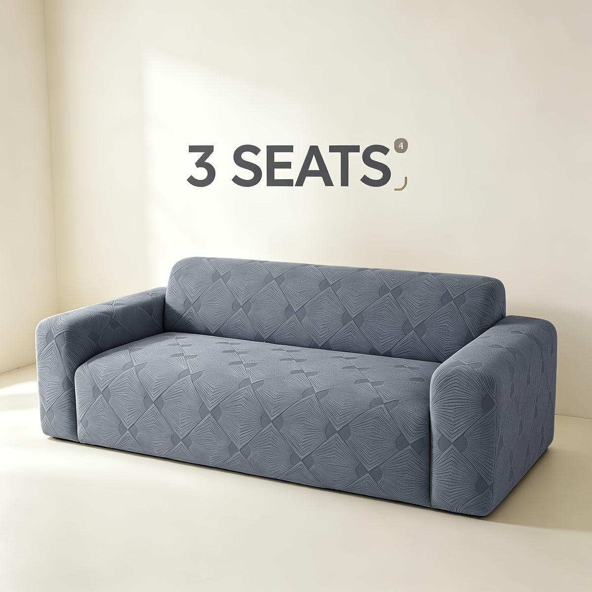 Housse de canapé extensible en polaire jacquard à rayures, tissu de 180 à 200 g/m²