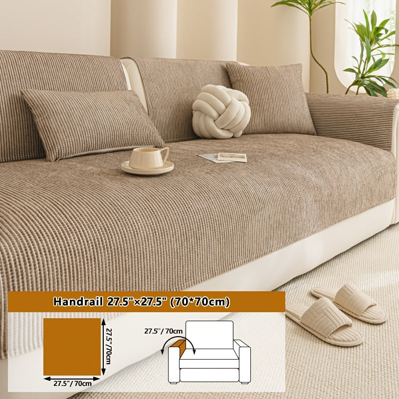 Housse de coussin en chenille en fils teints, autre coloris