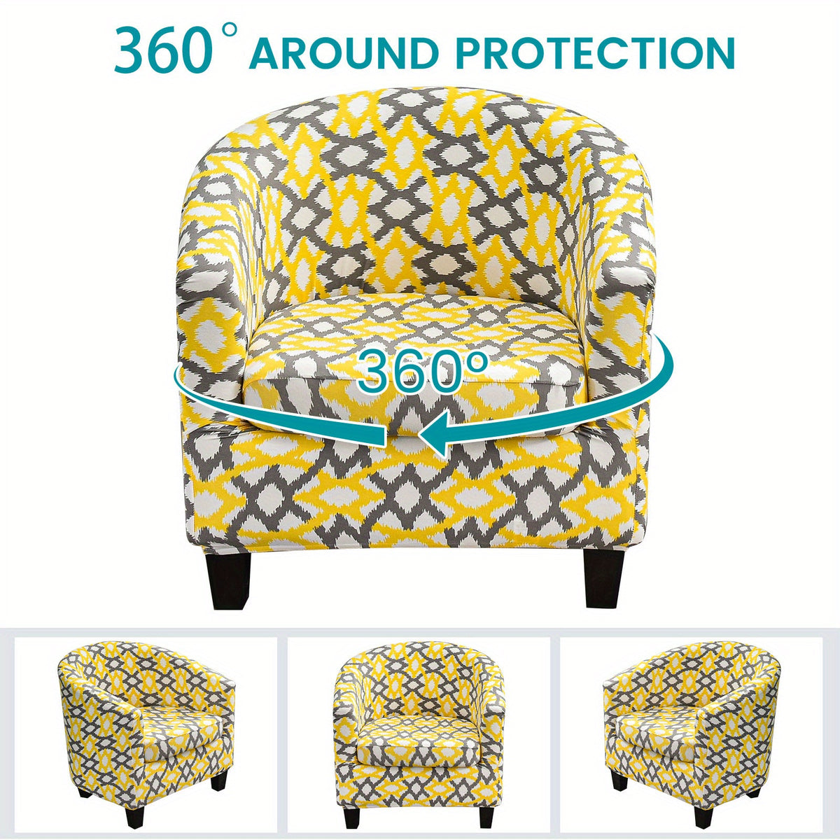 Housse de fauteuil en fibre de lait, mise en situation