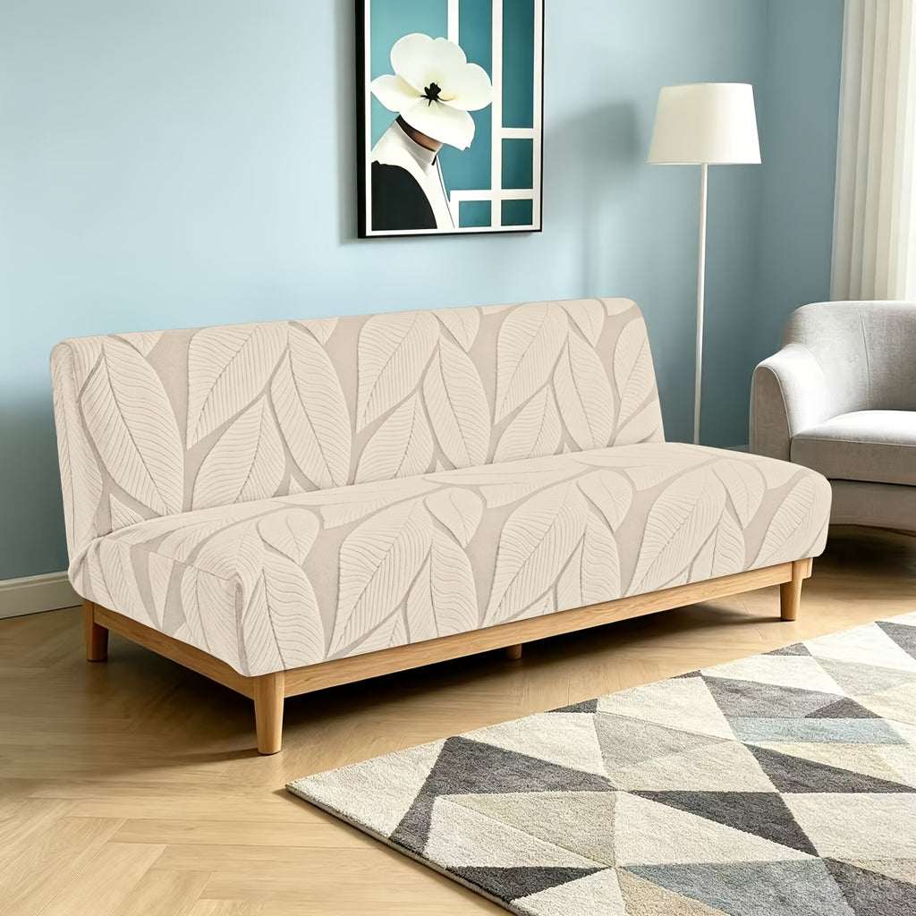 Housse de canapé extensible en polaire jacquard sans accoudoirs, visuel produit