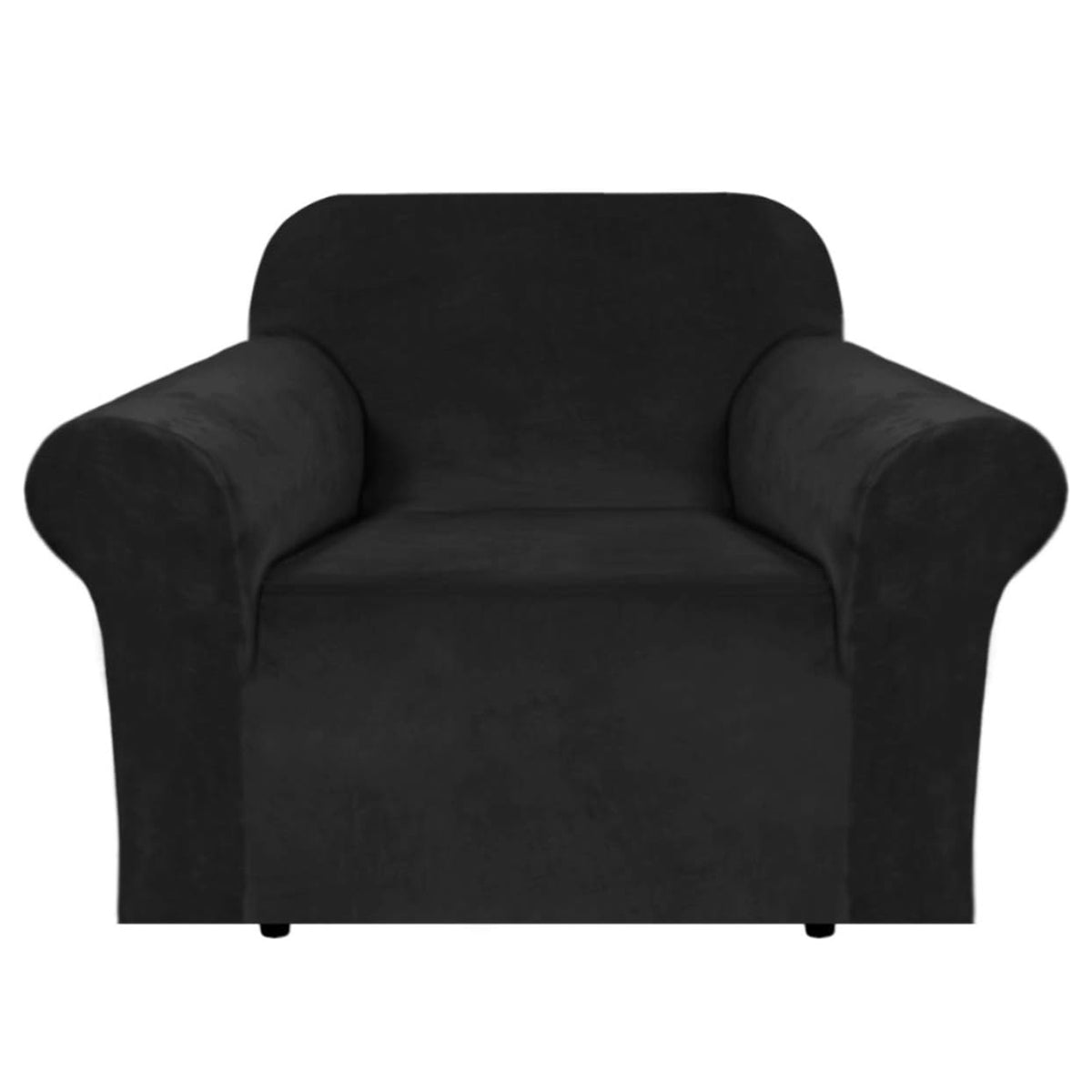 Housse de canapé épaisse extensible en velours pour fauteuil, housse posée