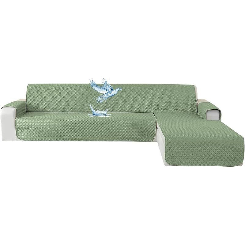 Protection de canapé en coton réversible — détail de la matière : coton
