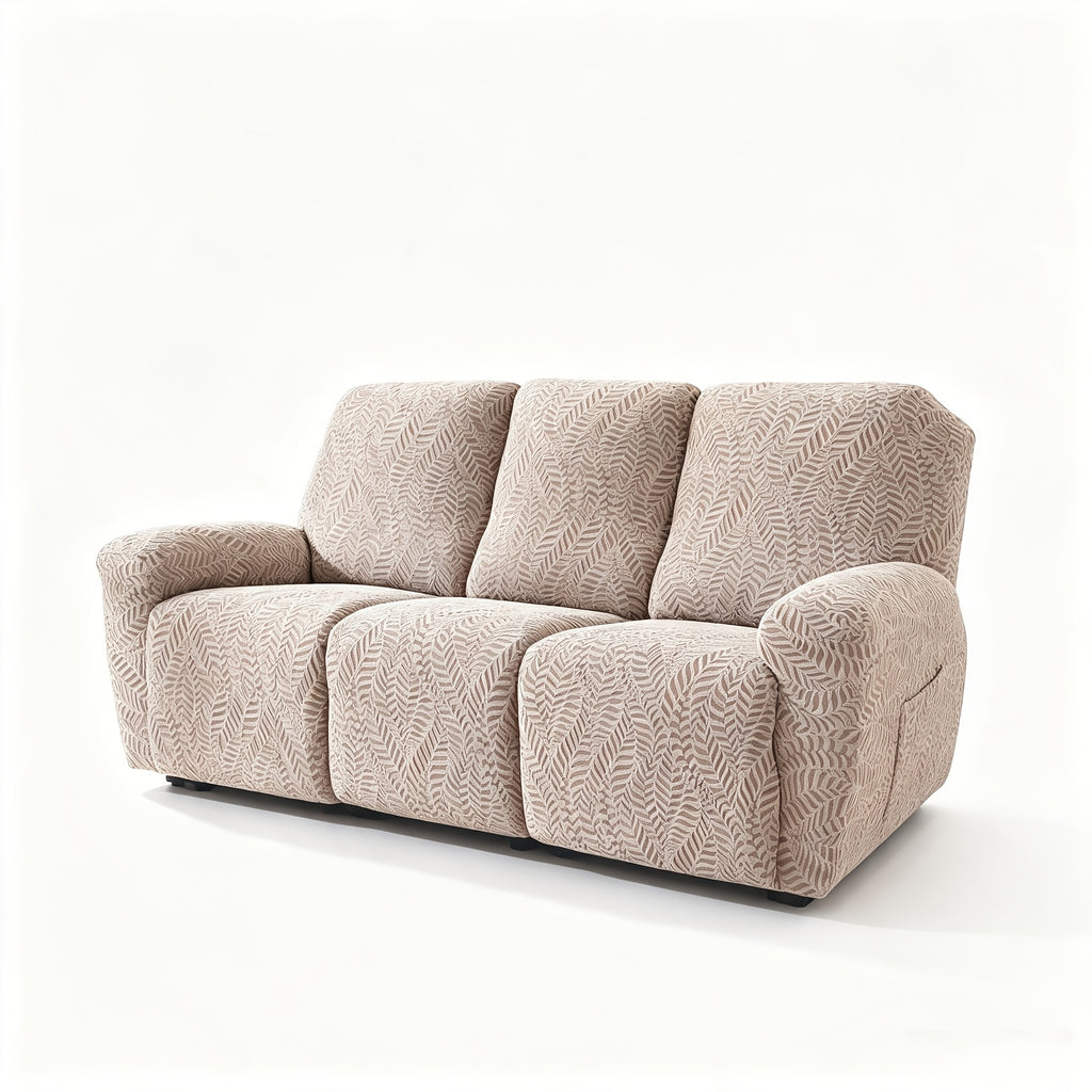 Housse de fauteuil extensible en polaire jacquard anti-griffes, vue d'ensemble