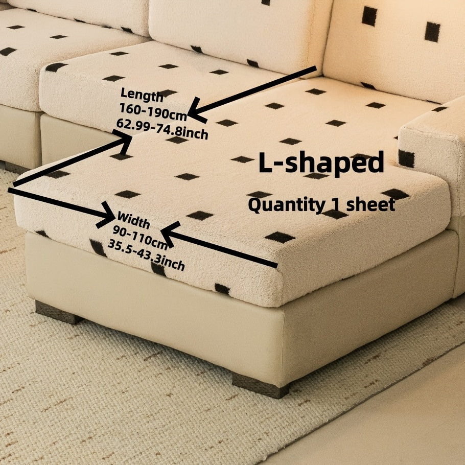 Housse de canapé extensible en velours à housses séparées au rendu glamour, tissu de 350 à 400 g/m²