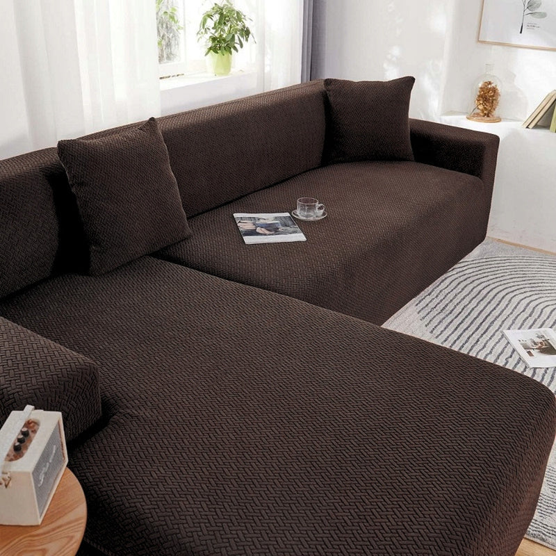 Housse de canapé extensible en polyester, vue de dos
