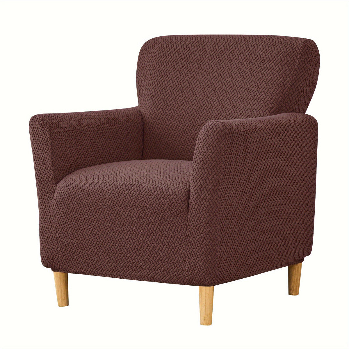 Housse de fauteuil extensible en polaire jacquard pour fauteuil, housse posée