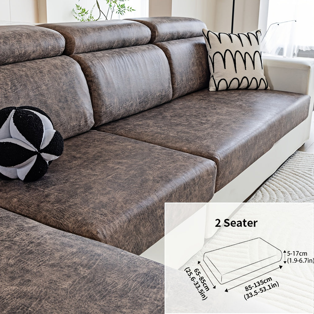 Housse de canapé extensible en polyester d'esprit vintage, détail de la finition
