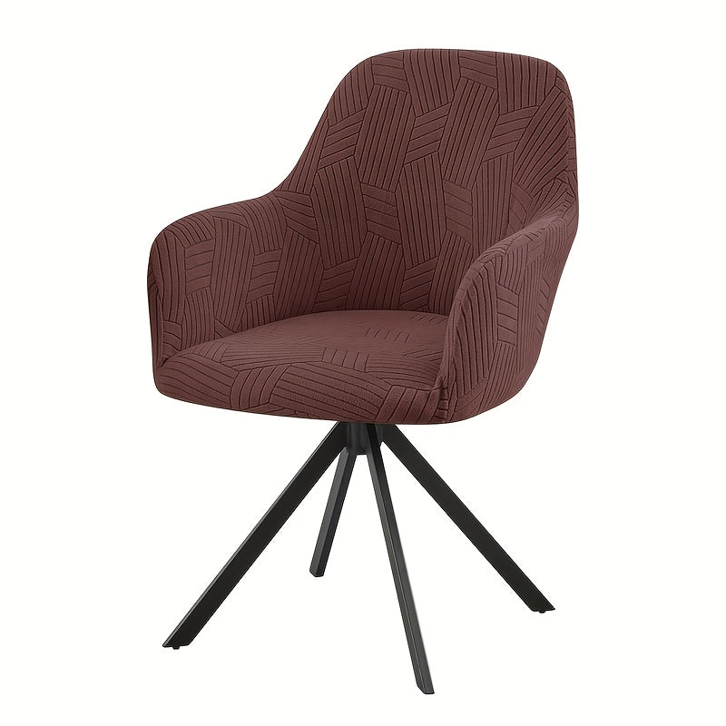 Housse de chaise extensible en polaire jacquard, gros plan sur le tissu