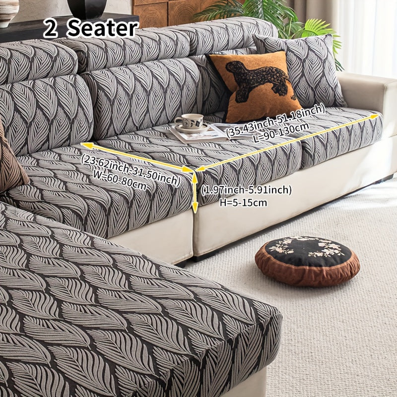 Housse de canapé en polaire jacquard antidérapante d'esprit bohème, compatible fauteuil, canapé deux places, canapé trois places Image