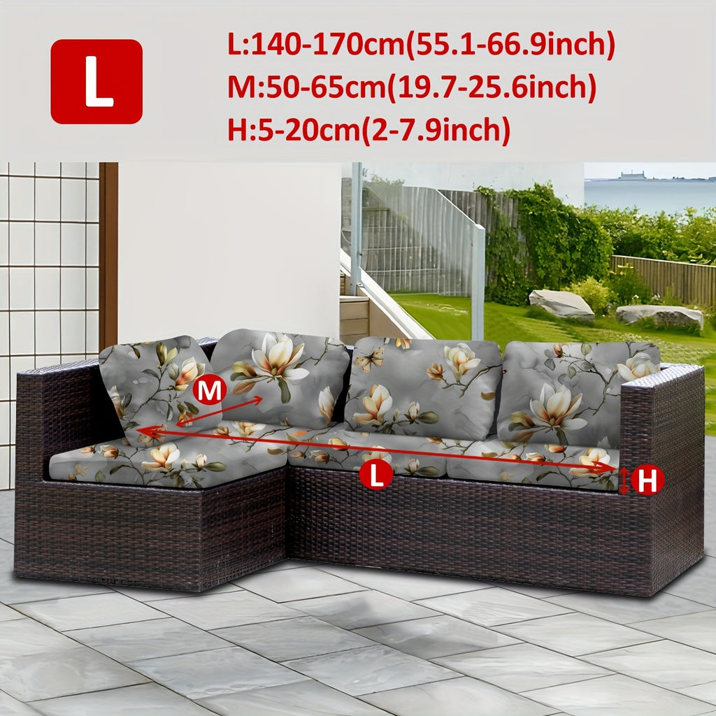 Housse de canapé extensible en fibre de lait à motif tropical, autre coloris