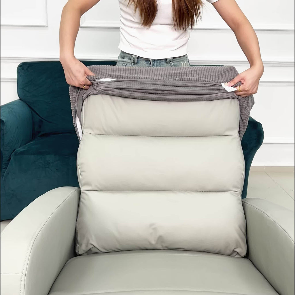 Housse de fauteuil épaisse extensible en polaire jacquard, autre coloris